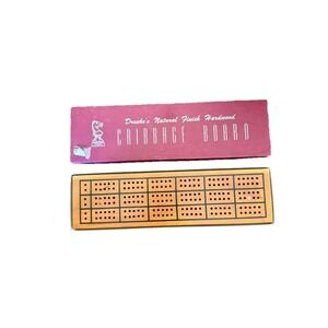 Drueke Model 28 Grand Rapids Mich. Natural Finish Hardwood Cribbage Board